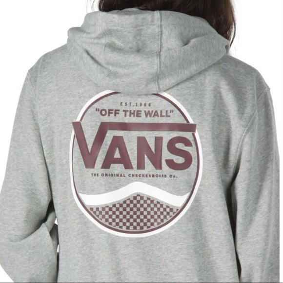 VANS SIDE STRIPE PULLOVER HOODIE Men’s Grey Maroon - Picture 4 of 6